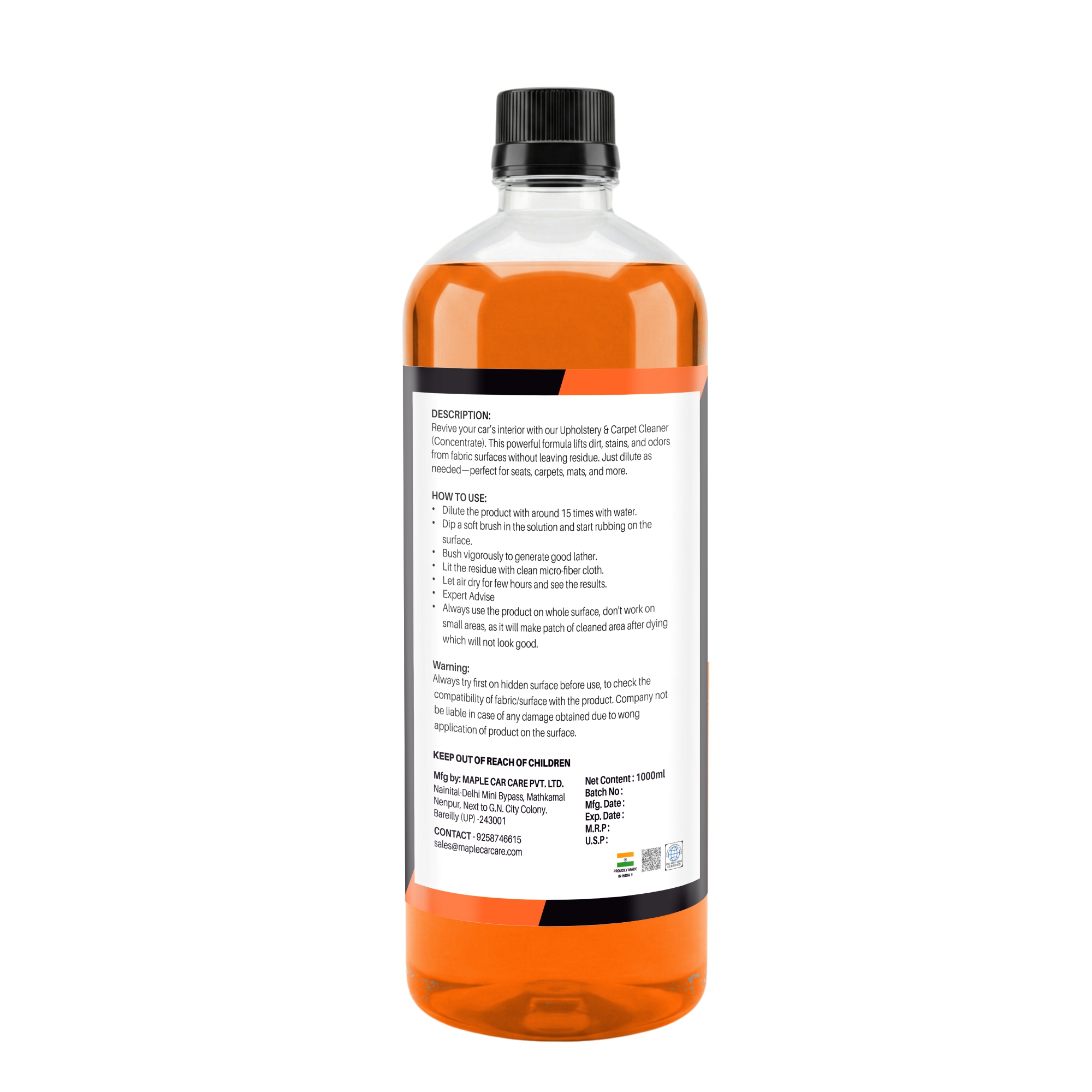UPHOLSTERY & CARPET CLEANER (CONCENTRATE) - Image 5