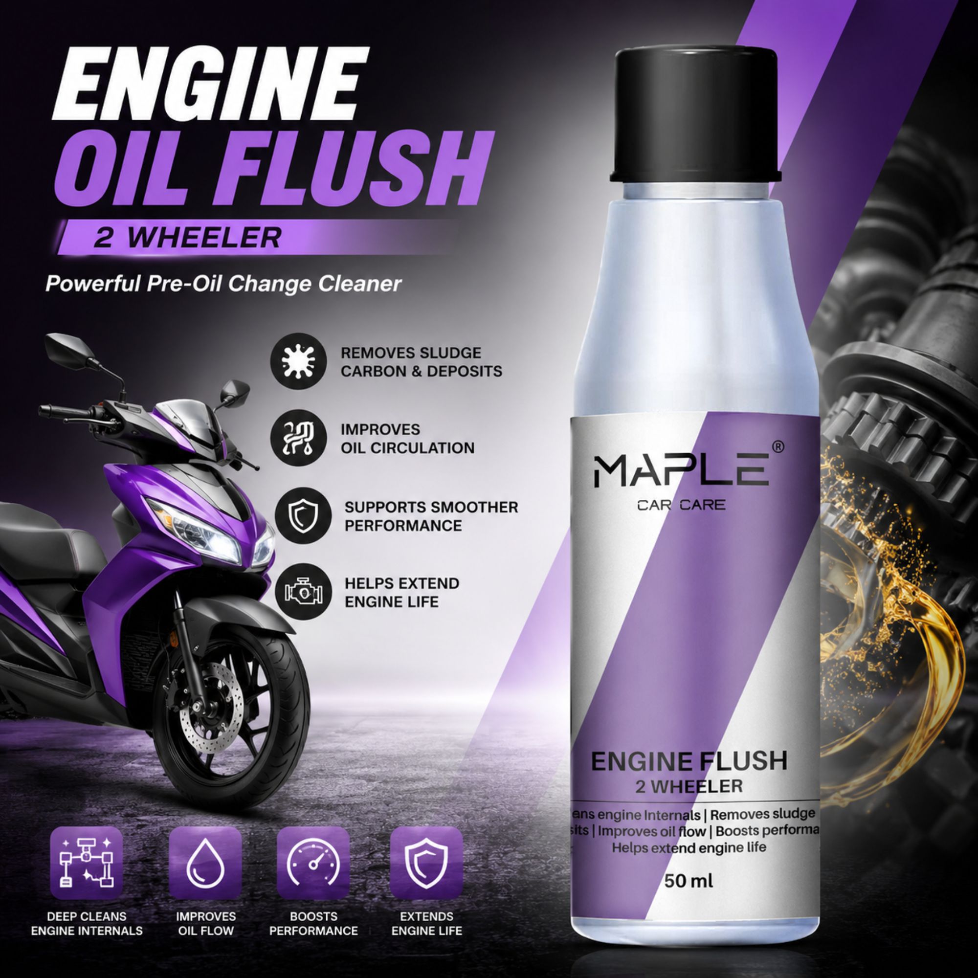 ENGINE OIL FLUSH( 2 WHEELER ) - Image 2