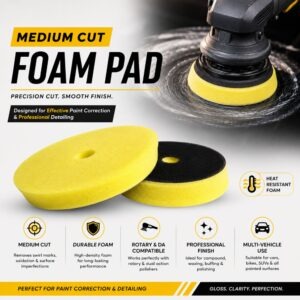 YELLOW-MEDIUM CUT MEDIUM TO FINE CUT PAD