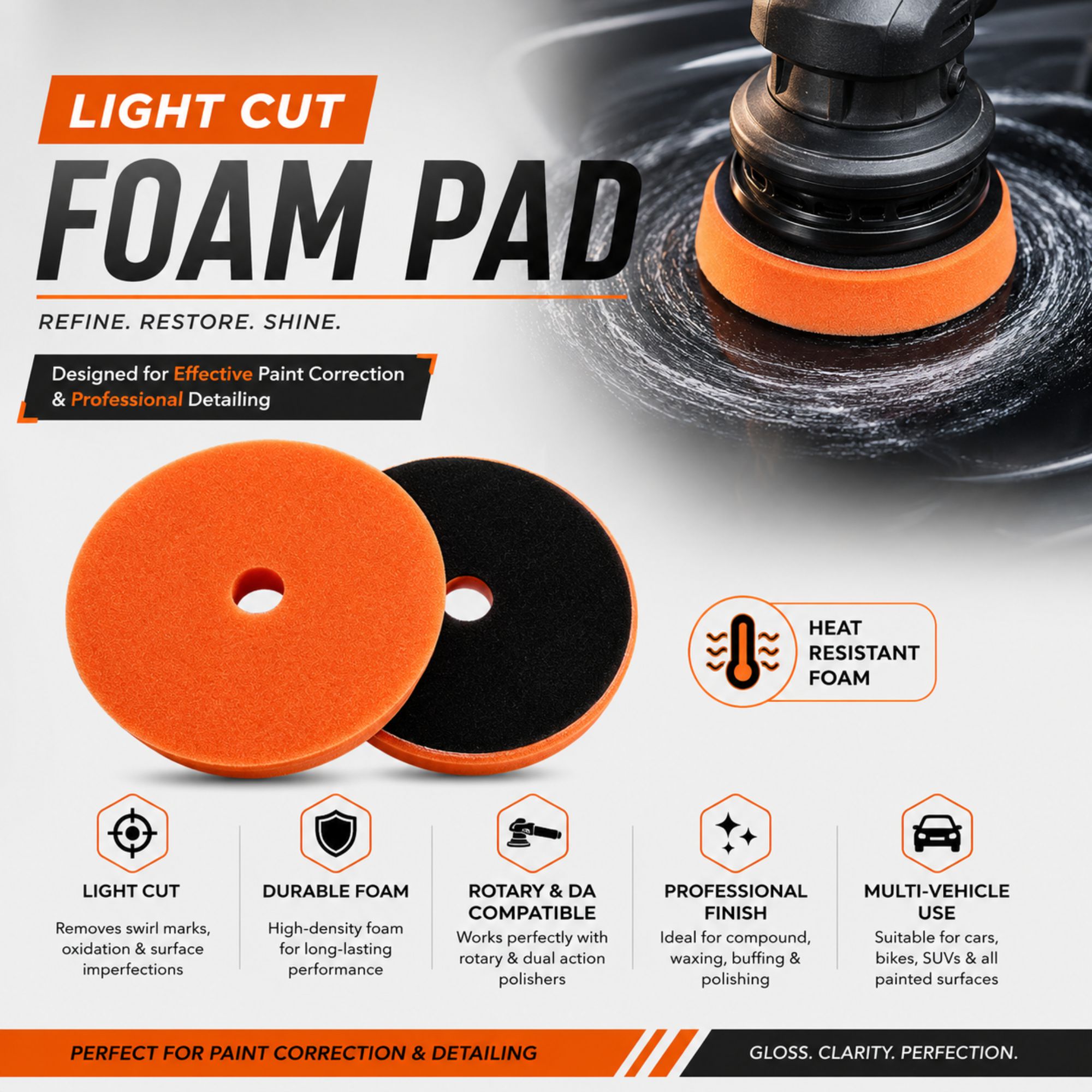 ORANGE PAD LIGHT - CUT FOAM PAD - Image 3